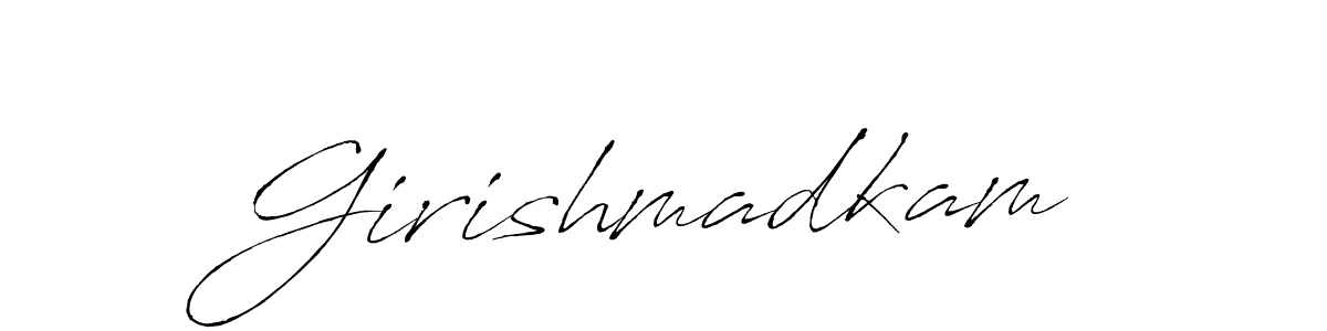 How to make Girishmadkam name signature. Use Antro_Vectra style for creating short signs online. This is the latest handwritten sign. Girishmadkam signature style 6 images and pictures png