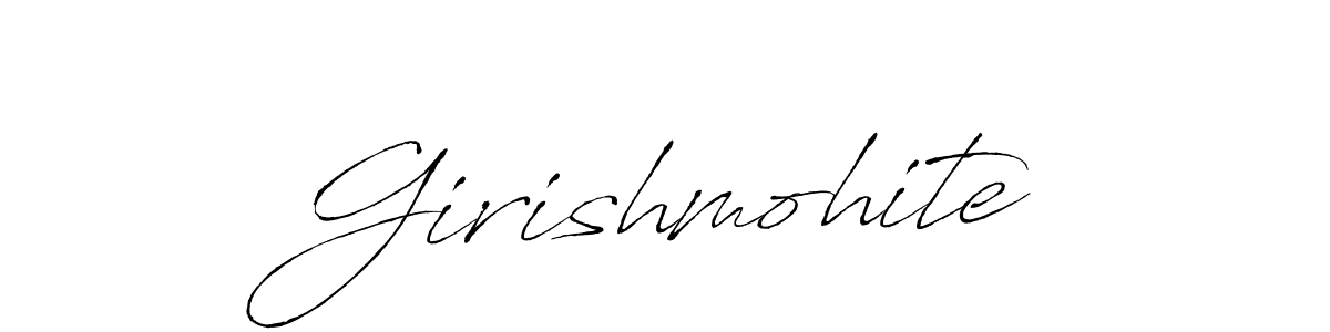 You should practise on your own different ways (Antro_Vectra) to write your name (Girishmohite) in signature. don't let someone else do it for you. Girishmohite signature style 6 images and pictures png