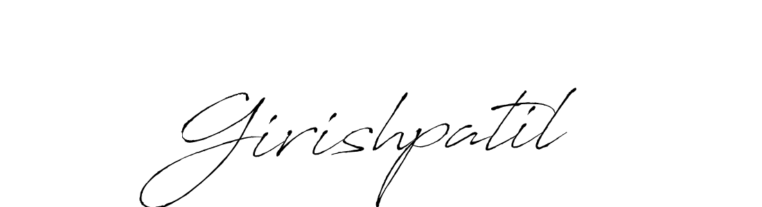 Design your own signature with our free online signature maker. With this signature software, you can create a handwritten (Antro_Vectra) signature for name Girishpatil. Girishpatil signature style 6 images and pictures png