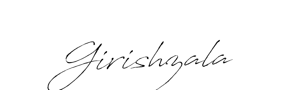 How to make Girishzala signature? Antro_Vectra is a professional autograph style. Create handwritten signature for Girishzala name. Girishzala signature style 6 images and pictures png