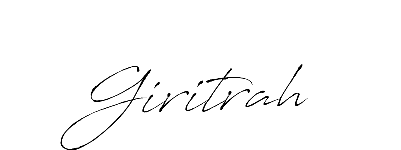 You should practise on your own different ways (Antro_Vectra) to write your name (Giritrah) in signature. don't let someone else do it for you. Giritrah signature style 6 images and pictures png