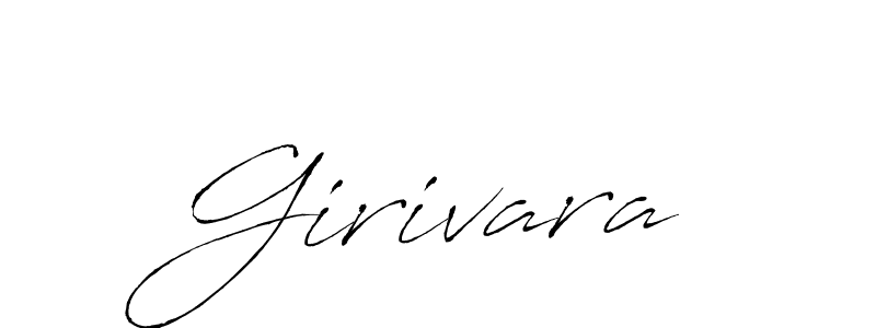 Make a beautiful signature design for name Girivara. With this signature (Antro_Vectra) style, you can create a handwritten signature for free. Girivara signature style 6 images and pictures png