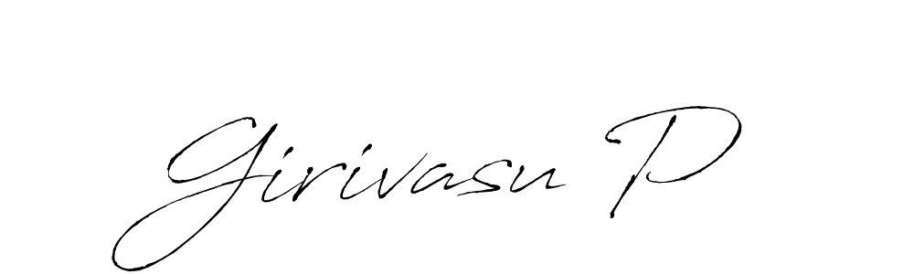 How to make Girivasu P name signature. Use Antro_Vectra style for creating short signs online. This is the latest handwritten sign. Girivasu P signature style 6 images and pictures png