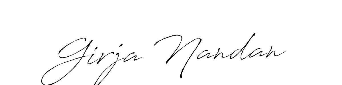 How to make Girja Nandan name signature. Use Antro_Vectra style for creating short signs online. This is the latest handwritten sign. Girja Nandan signature style 6 images and pictures png