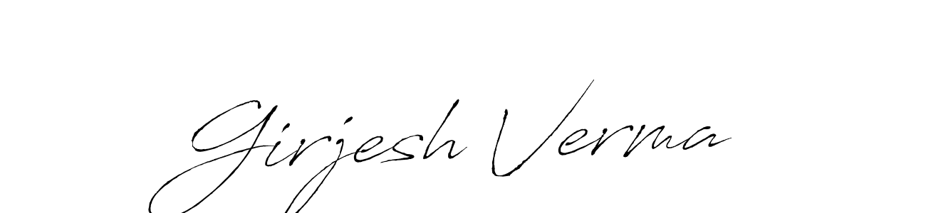 Make a beautiful signature design for name Girjesh Verma. With this signature (Antro_Vectra) style, you can create a handwritten signature for free. Girjesh Verma signature style 6 images and pictures png