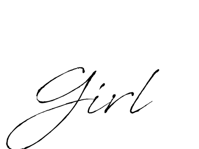 Create a beautiful signature design for name Girl. With this signature (Antro_Vectra) fonts, you can make a handwritten signature for free. Girl signature style 6 images and pictures png
