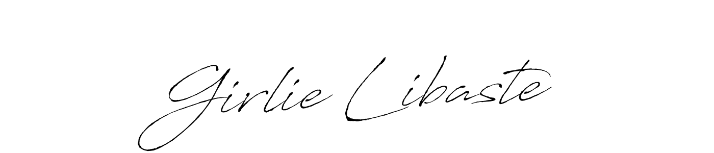 Similarly Antro_Vectra is the best handwritten signature design. Signature creator online .You can use it as an online autograph creator for name Girlie Libaste. Girlie Libaste signature style 6 images and pictures png