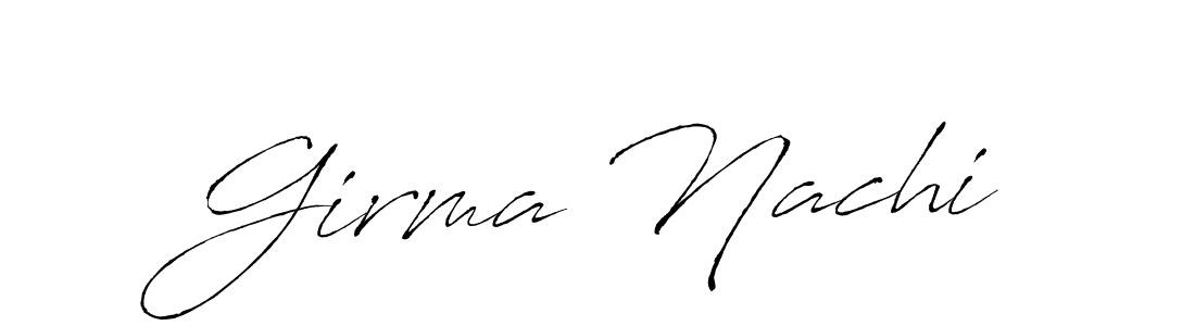 Girma Nachi stylish signature style. Best Handwritten Sign (Antro_Vectra) for my name. Handwritten Signature Collection Ideas for my name Girma Nachi. Girma Nachi signature style 6 images and pictures png