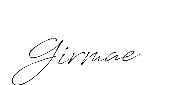 How to make Girmae signature? Antro_Vectra is a professional autograph style. Create handwritten signature for Girmae name. Girmae signature style 6 images and pictures png