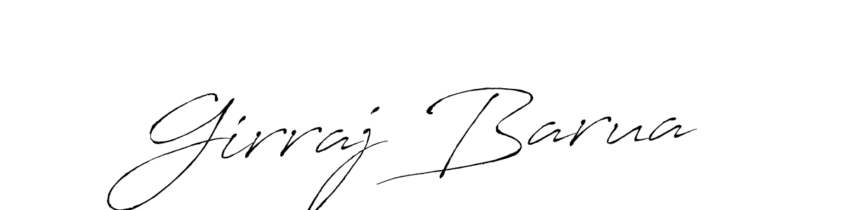 How to make Girraj Barua signature? Antro_Vectra is a professional autograph style. Create handwritten signature for Girraj Barua name. Girraj Barua signature style 6 images and pictures png