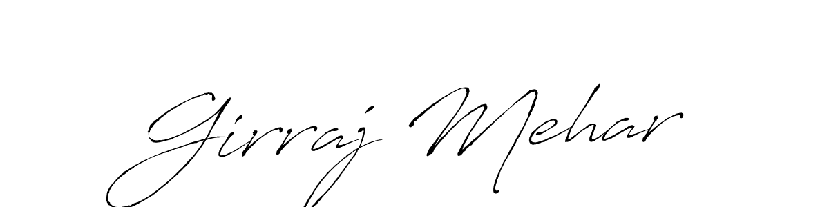 Girraj Mehar stylish signature style. Best Handwritten Sign (Antro_Vectra) for my name. Handwritten Signature Collection Ideas for my name Girraj Mehar. Girraj Mehar signature style 6 images and pictures png