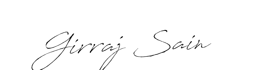 Girraj Sain stylish signature style. Best Handwritten Sign (Antro_Vectra) for my name. Handwritten Signature Collection Ideas for my name Girraj Sain. Girraj Sain signature style 6 images and pictures png