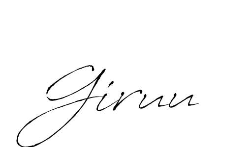 Giruu stylish signature style. Best Handwritten Sign (Antro_Vectra) for my name. Handwritten Signature Collection Ideas for my name Giruu. Giruu signature style 6 images and pictures png