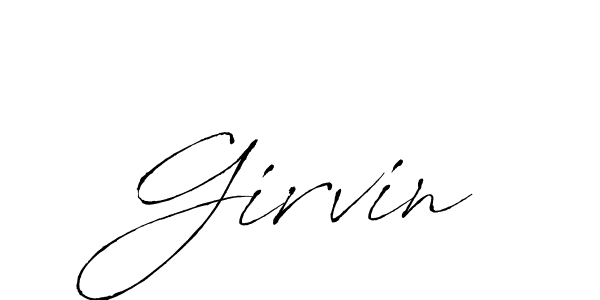 Girvin stylish signature style. Best Handwritten Sign (Antro_Vectra) for my name. Handwritten Signature Collection Ideas for my name Girvin. Girvin signature style 6 images and pictures png