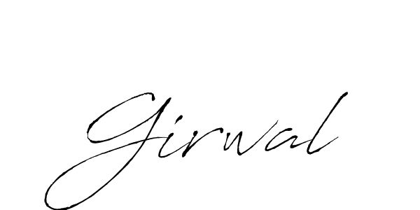 Design your own signature with our free online signature maker. With this signature software, you can create a handwritten (Antro_Vectra) signature for name Girwal. Girwal signature style 6 images and pictures png