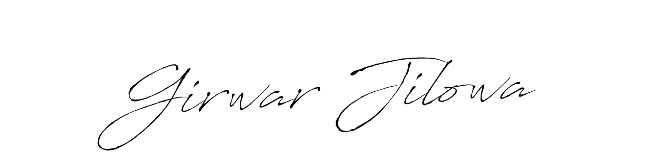 Use a signature maker to create a handwritten signature online. With this signature software, you can design (Antro_Vectra) your own signature for name Girwar Jilowa. Girwar Jilowa signature style 6 images and pictures png