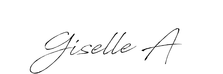 You should practise on your own different ways (Antro_Vectra) to write your name (Giselle A) in signature. don't let someone else do it for you. Giselle A signature style 6 images and pictures png