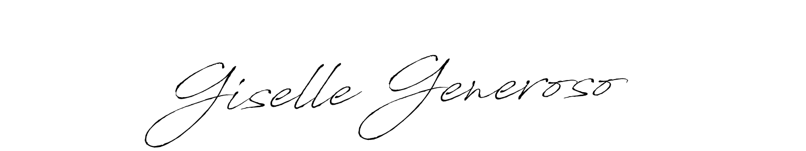 Make a beautiful signature design for name Giselle Generoso. With this signature (Antro_Vectra) style, you can create a handwritten signature for free. Giselle Generoso signature style 6 images and pictures png