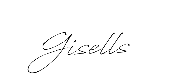How to make Gisells signature? Antro_Vectra is a professional autograph style. Create handwritten signature for Gisells name. Gisells signature style 6 images and pictures png