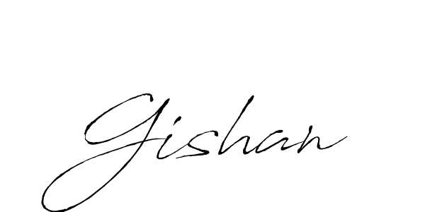 The best way (Antro_Vectra) to make a short signature is to pick only two or three words in your name. The name Gishan include a total of six letters. For converting this name. Gishan signature style 6 images and pictures png