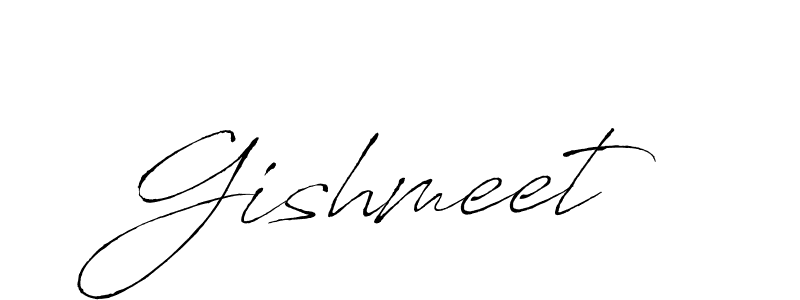Design your own signature with our free online signature maker. With this signature software, you can create a handwritten (Antro_Vectra) signature for name Gishmeet. Gishmeet signature style 6 images and pictures png