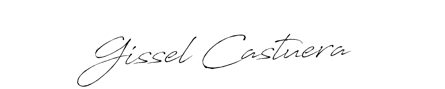 You should practise on your own different ways (Antro_Vectra) to write your name (Gissel Castuera) in signature. don't let someone else do it for you. Gissel Castuera signature style 6 images and pictures png