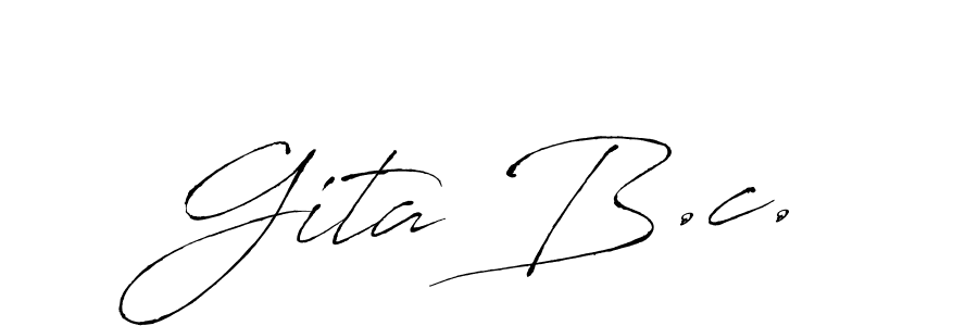 Design your own signature with our free online signature maker. With this signature software, you can create a handwritten (Antro_Vectra) signature for name Gita B.c.. Gita B.c. signature style 6 images and pictures png