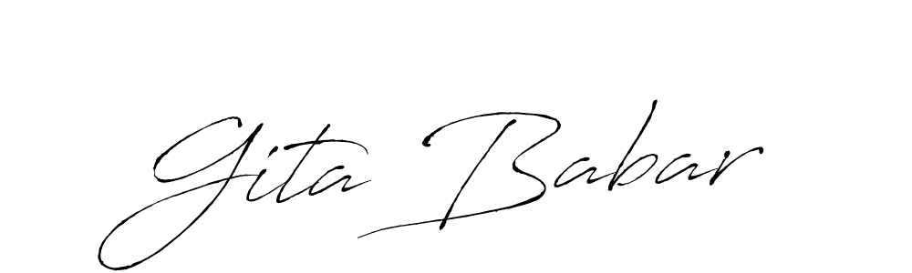 Check out images of Autograph of Gita Babar name. Actor Gita Babar Signature Style. Antro_Vectra is a professional sign style online. Gita Babar signature style 6 images and pictures png
