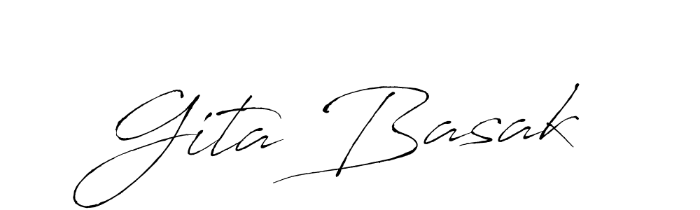 Use a signature maker to create a handwritten signature online. With this signature software, you can design (Antro_Vectra) your own signature for name Gita Basak. Gita Basak signature style 6 images and pictures png