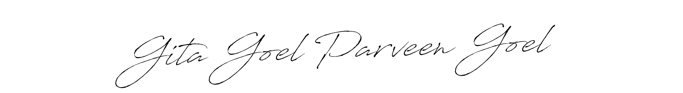 See photos of Gita Goel Parveen Goel official signature by Spectra . Check more albums & portfolios. Read reviews & check more about Antro_Vectra font. Gita Goel Parveen Goel signature style 6 images and pictures png