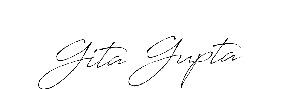 Similarly Antro_Vectra is the best handwritten signature design. Signature creator online .You can use it as an online autograph creator for name Gita Gupta. Gita Gupta signature style 6 images and pictures png