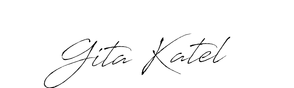 Create a beautiful signature design for name Gita Katel. With this signature (Antro_Vectra) fonts, you can make a handwritten signature for free. Gita Katel signature style 6 images and pictures png
