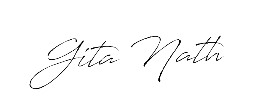 Use a signature maker to create a handwritten signature online. With this signature software, you can design (Antro_Vectra) your own signature for name Gita Nath. Gita Nath signature style 6 images and pictures png