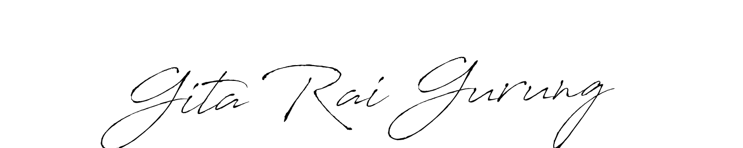Use a signature maker to create a handwritten signature online. With this signature software, you can design (Antro_Vectra) your own signature for name Gita Rai Gurung. Gita Rai Gurung signature style 6 images and pictures png