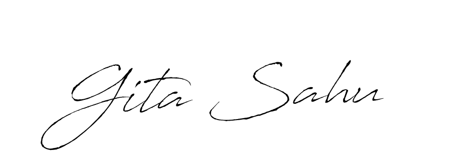 Also You can easily find your signature by using the search form. We will create Gita Sahu name handwritten signature images for you free of cost using Antro_Vectra sign style. Gita Sahu signature style 6 images and pictures png