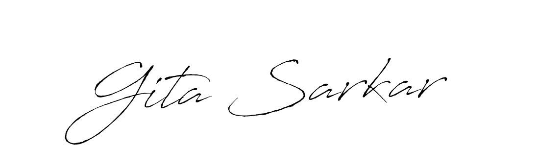 You should practise on your own different ways (Antro_Vectra) to write your name (Gita Sarkar) in signature. don't let someone else do it for you. Gita Sarkar signature style 6 images and pictures png