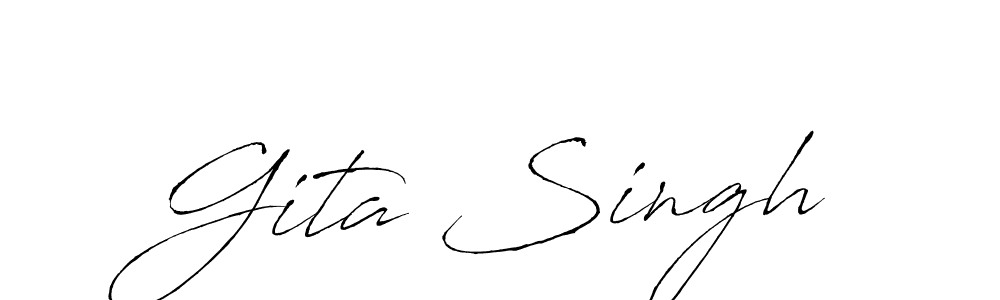 Also we have Gita Singh name is the best signature style. Create professional handwritten signature collection using Antro_Vectra autograph style. Gita Singh signature style 6 images and pictures png