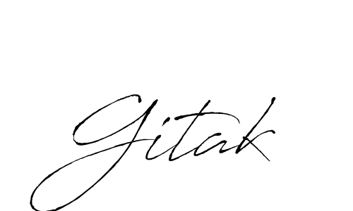 Create a beautiful signature design for name Gitak. With this signature (Antro_Vectra) fonts, you can make a handwritten signature for free. Gitak signature style 6 images and pictures png