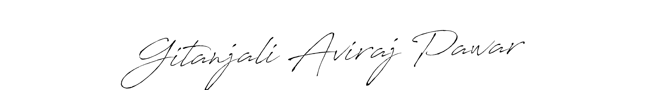 if you are searching for the best signature style for your name Gitanjali Aviraj Pawar. so please give up your signature search. here we have designed multiple signature styles  using Antro_Vectra. Gitanjali Aviraj Pawar signature style 6 images and pictures png