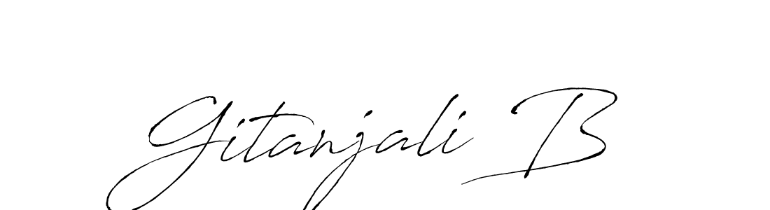 How to Draw Gitanjali B signature style? Antro_Vectra is a latest design signature styles for name Gitanjali B. Gitanjali B signature style 6 images and pictures png