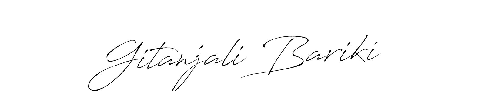 if you are searching for the best signature style for your name Gitanjali Bariki. so please give up your signature search. here we have designed multiple signature styles  using Antro_Vectra. Gitanjali Bariki signature style 6 images and pictures png