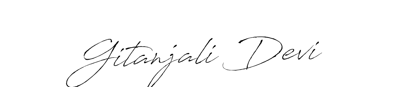 Antro_Vectra is a professional signature style that is perfect for those who want to add a touch of class to their signature. It is also a great choice for those who want to make their signature more unique. Get Gitanjali Devi name to fancy signature for free. Gitanjali Devi signature style 6 images and pictures png