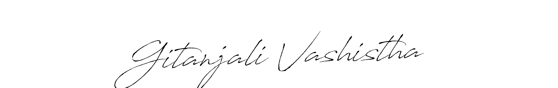 Make a beautiful signature design for name Gitanjali Vashistha. With this signature (Antro_Vectra) style, you can create a handwritten signature for free. Gitanjali Vashistha signature style 6 images and pictures png