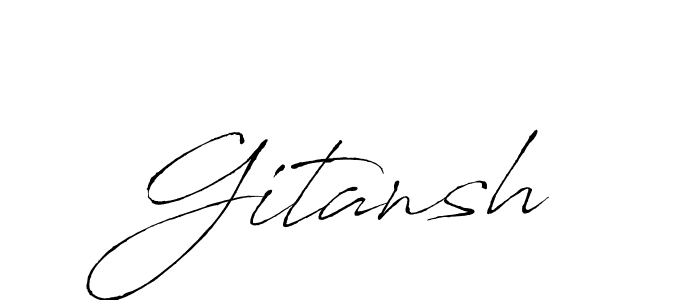 Use a signature maker to create a handwritten signature online. With this signature software, you can design (Antro_Vectra) your own signature for name Gitansh. Gitansh signature style 6 images and pictures png