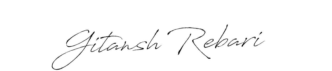 How to make Gitansh Rebari signature? Antro_Vectra is a professional autograph style. Create handwritten signature for Gitansh Rebari name. Gitansh Rebari signature style 6 images and pictures png