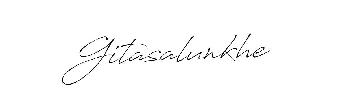How to Draw Gitasalunkhe signature style? Antro_Vectra is a latest design signature styles for name Gitasalunkhe. Gitasalunkhe signature style 6 images and pictures png