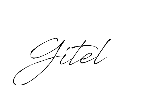 Design your own signature with our free online signature maker. With this signature software, you can create a handwritten (Antro_Vectra) signature for name Gitel. Gitel signature style 6 images and pictures png
