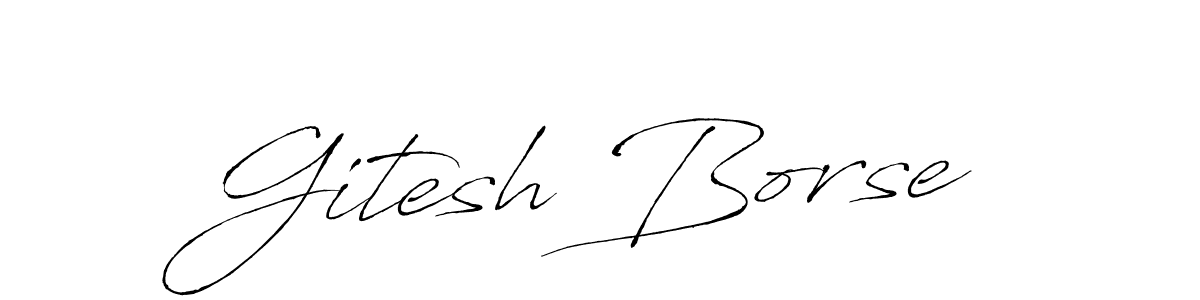 Use a signature maker to create a handwritten signature online. With this signature software, you can design (Antro_Vectra) your own signature for name Gitesh Borse. Gitesh Borse signature style 6 images and pictures png