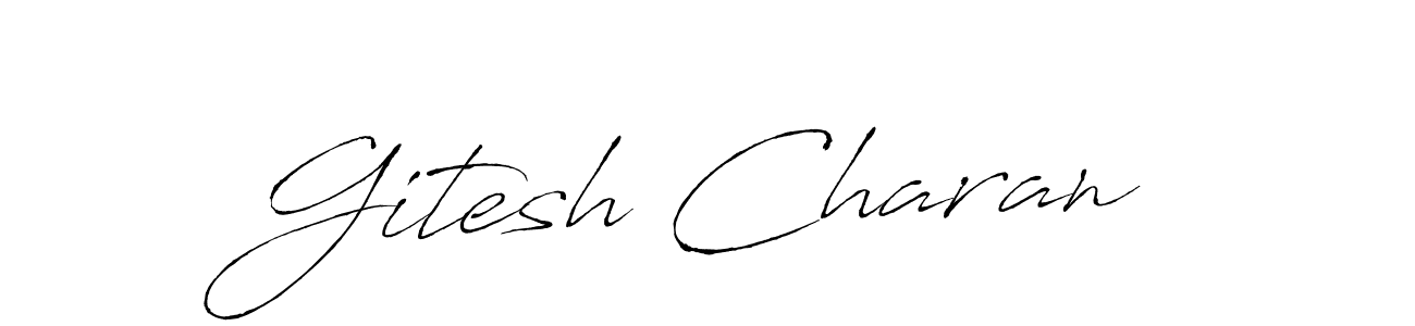 Design your own signature with our free online signature maker. With this signature software, you can create a handwritten (Antro_Vectra) signature for name Gitesh Charan. Gitesh Charan signature style 6 images and pictures png