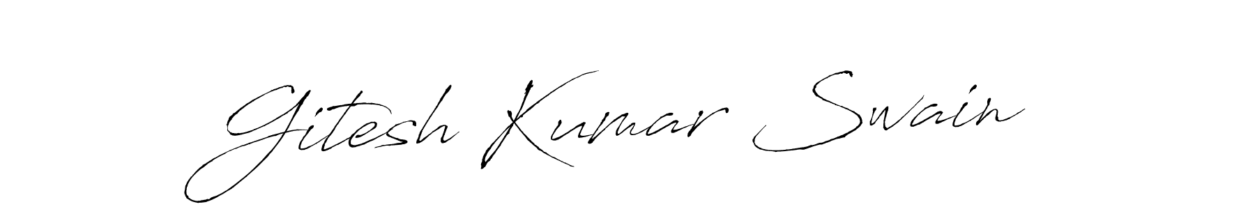 Gitesh Kumar Swain stylish signature style. Best Handwritten Sign (Antro_Vectra) for my name. Handwritten Signature Collection Ideas for my name Gitesh Kumar Swain. Gitesh Kumar Swain signature style 6 images and pictures png